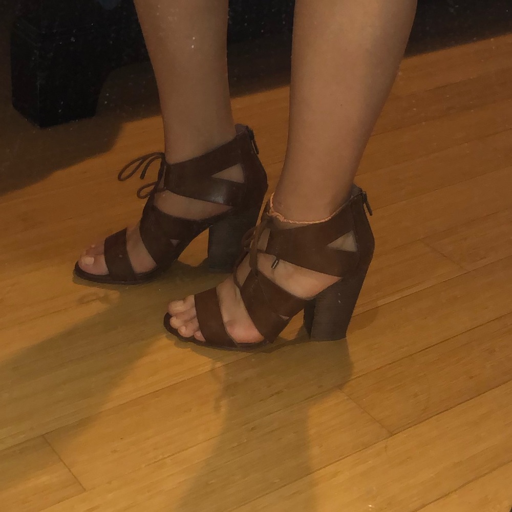 Brown summer booties